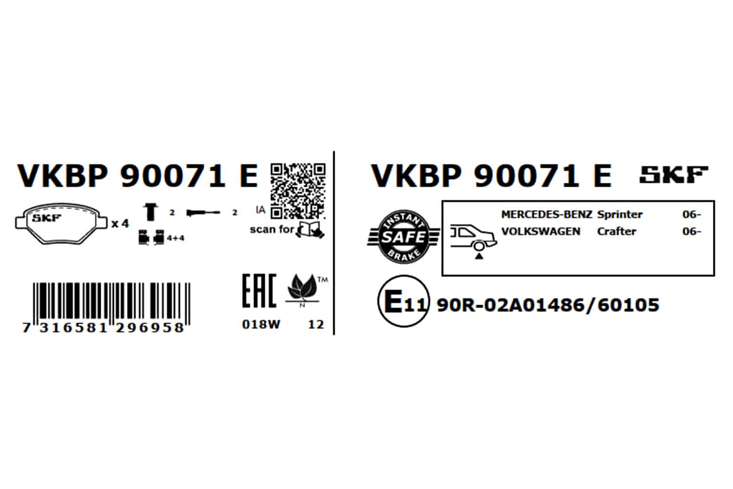 SKF VKBP 90071 E комплект...